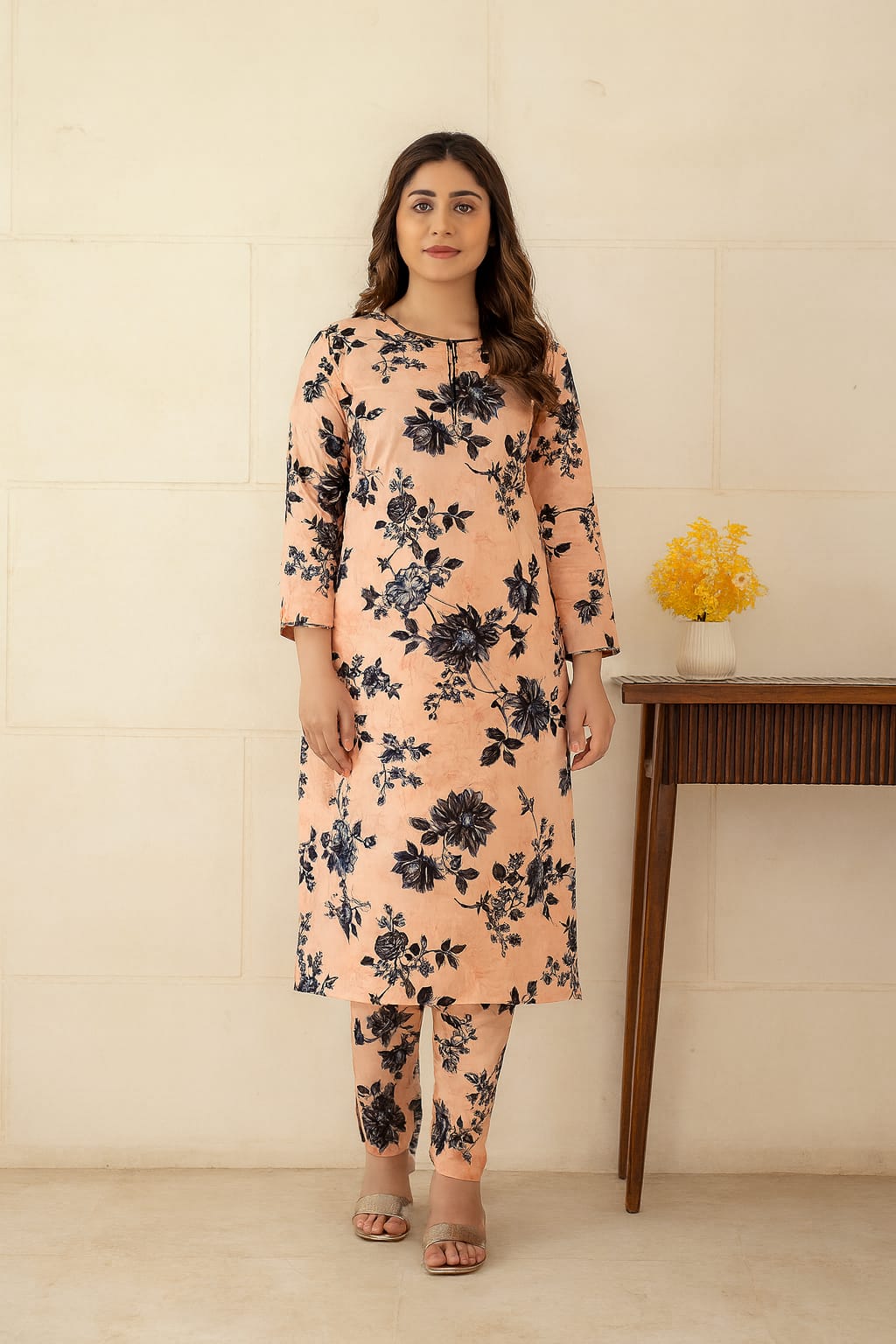 2 Piece – Cotton Digital Print Suit Design LS642