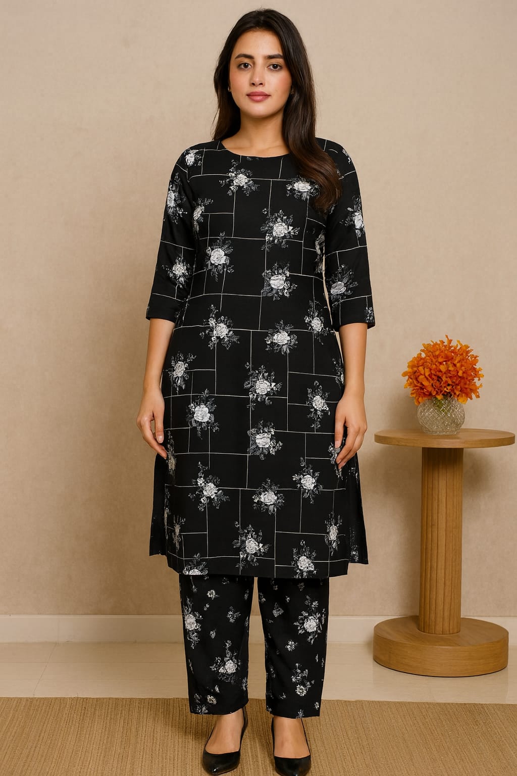 2 Piece – Cotton Digital Print Suit Design LS644