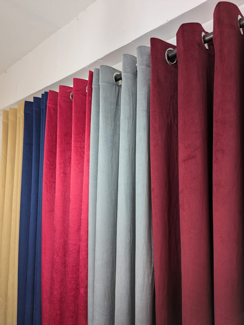 Premium Malai Velvet Curtain Panel – Soft Export Quality, 55" x 92"