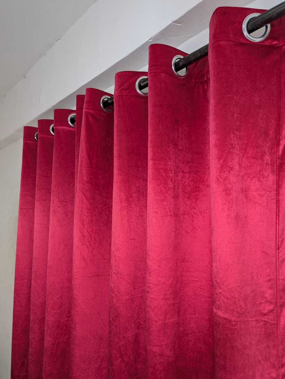 Premium Malai Velvet Curtain Panel – Soft Export Quality, 55" x 92"