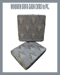 Export Wooden Sofa Cushion Covers Set (10 PCs) – Jacquard Velvet + Leather