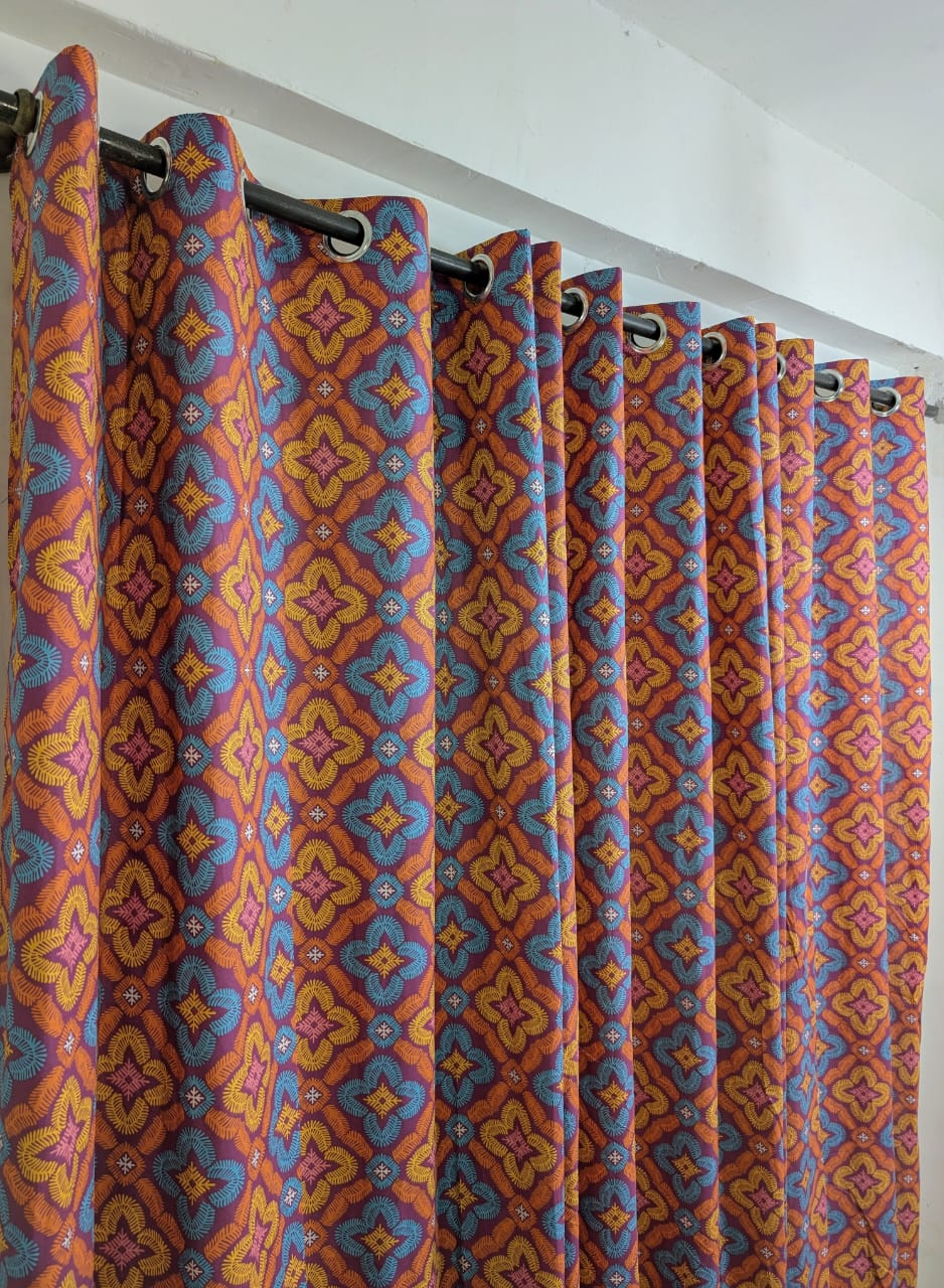Premium Cotton Duck Printed Window Curtains – Washable & Guaranteed