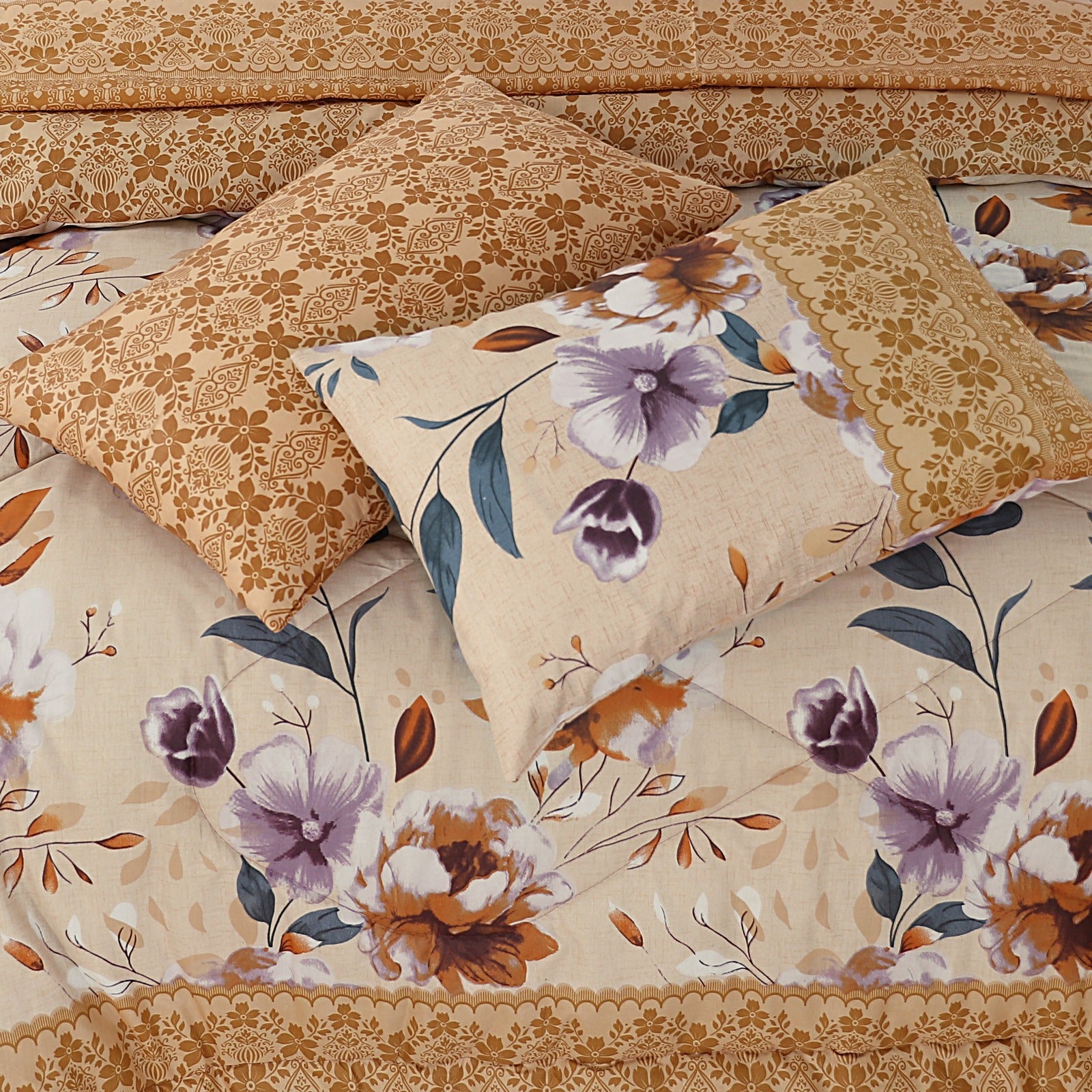 7 Pcs Comforter Set King Size Design KCC 00405