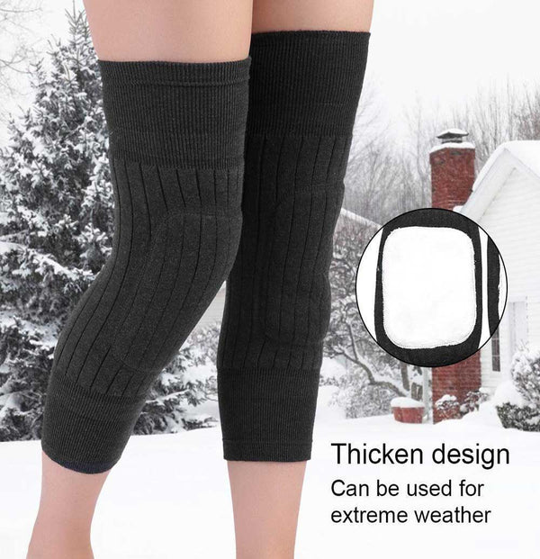 2pcs Thick Warm Wool Kneepad for Women Men Old People